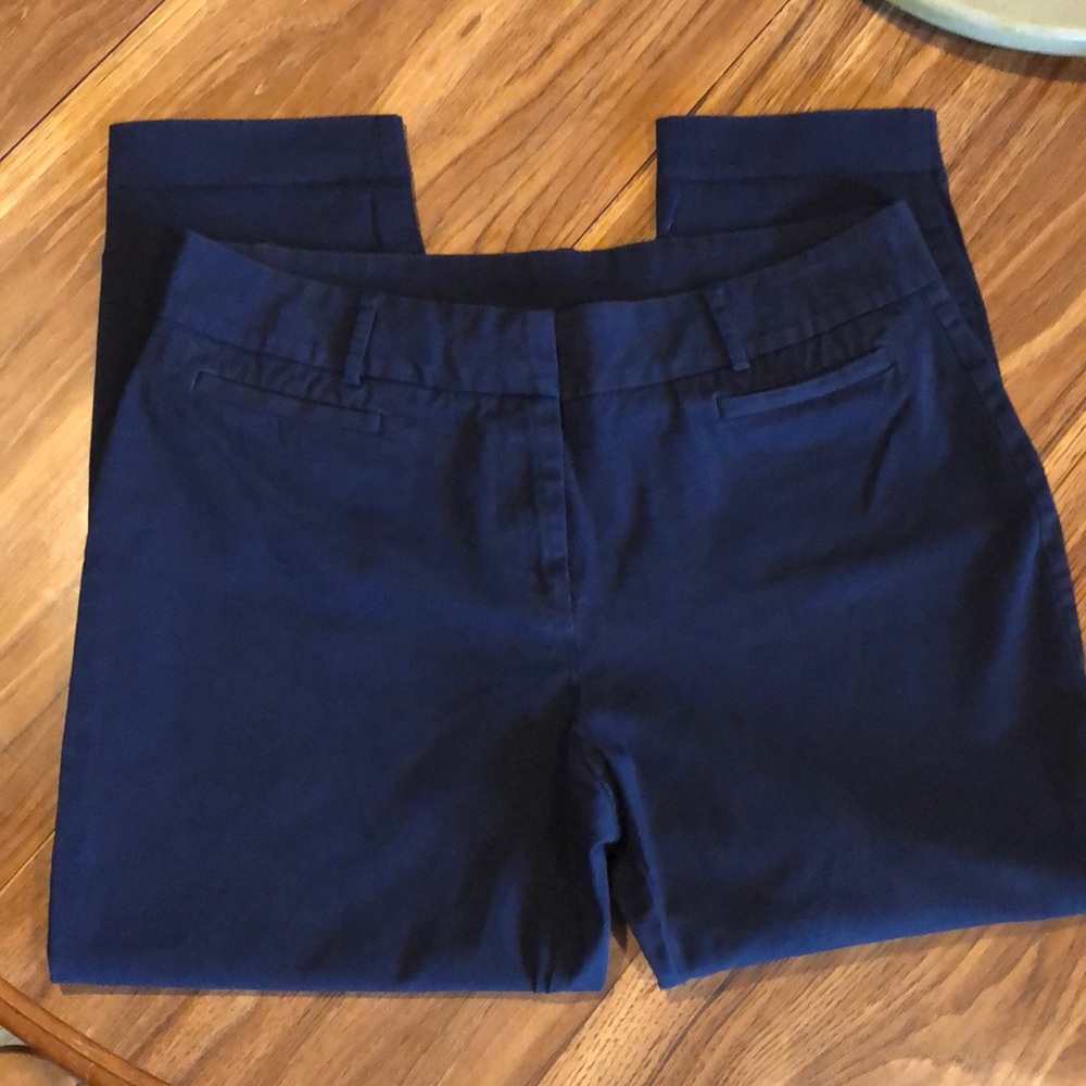 Woman’s blue Capri pants